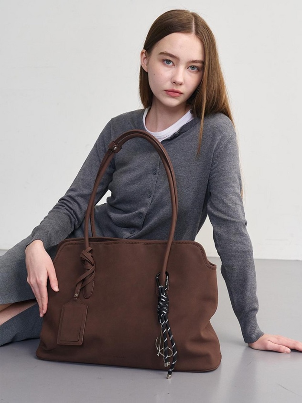 ALKI ALKA Sienna Shoulder Bag - Suede Brown *READ DESCRIPTION*